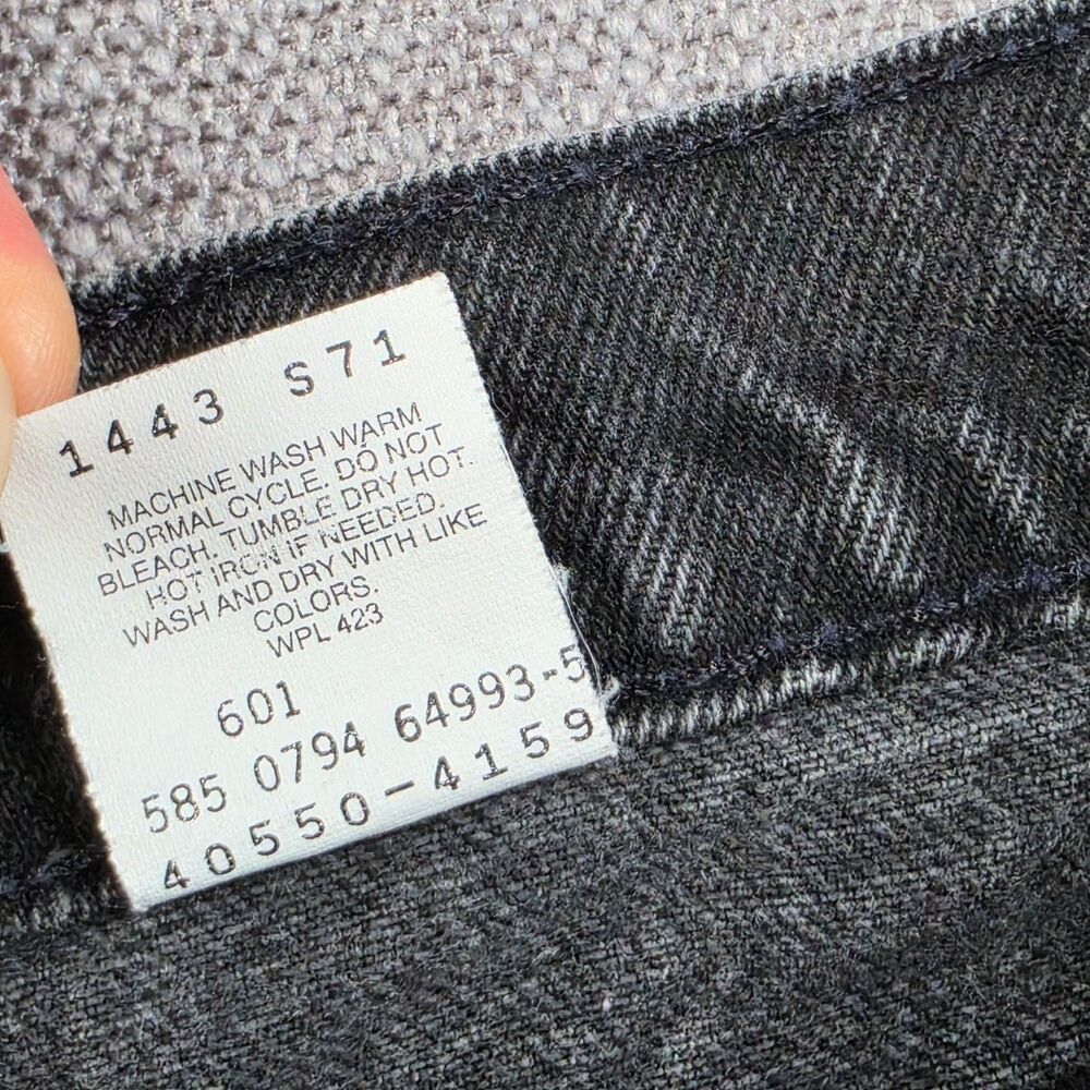 Vintage Levis 550 Orange Tab Black Jeans Mens 34x32 Made in USA Relaxed Tapered - Picture 6 of 15
